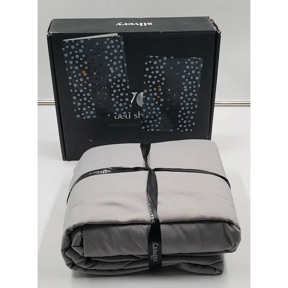 Silver Infused Bed Sheets Set - Award-Winning Self-Cooling Fabric with Self-C...